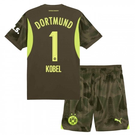 Camiseta de fútbol Borussia Dortmund Kobel 1 Portero Niño 2ª equipación 2024-25